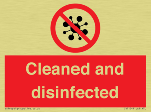 Cleaned and disinfected